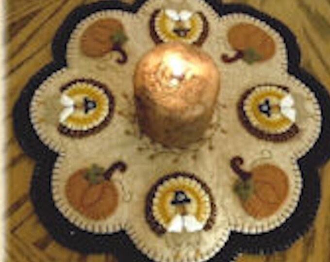 Pilgrims Candle Mat Kit Pattern Wool Felt Floss - Etsy