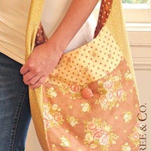 Satchel for Two Reversible Bag Sewing Pattern Fat Quarter Friendly Fig TreeQuilts