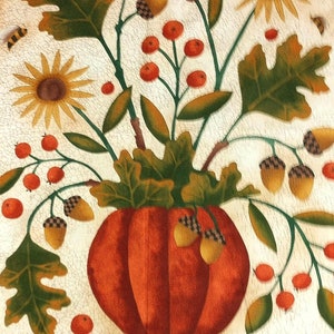 Pumpkin Panel Moda Quilt Fabric, Honeycomb Harvest (22&quot; x 45&quot;)