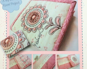 Pink Needlecase Embroidery Sewing Pattern by Hugs N Kisses Australia