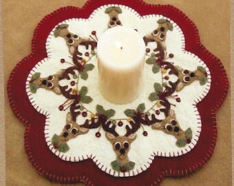 Pilgrims Candle Mat Kit Pattern Wool Felt Floss - Etsy