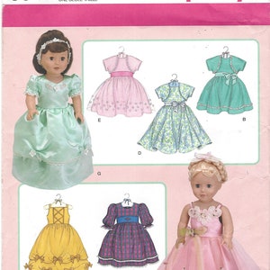 Simplicity 3547 - Doll Clothes Sewing Pattern - Elaine Heigl Designs - One Size for 18&quot; Dolls