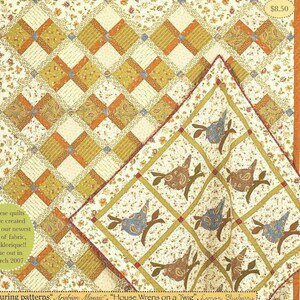 May include: A magazine cover featuring a quilt pattern with a bird design. The magazine is titled "Fresh Vintage" and is a Fig Tree & Company publication. The cover price is $8.50.