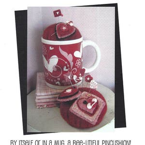Bee Mine Make-Do Pincushion Sewing Pattern with Buttons Pins Just Another Button Company