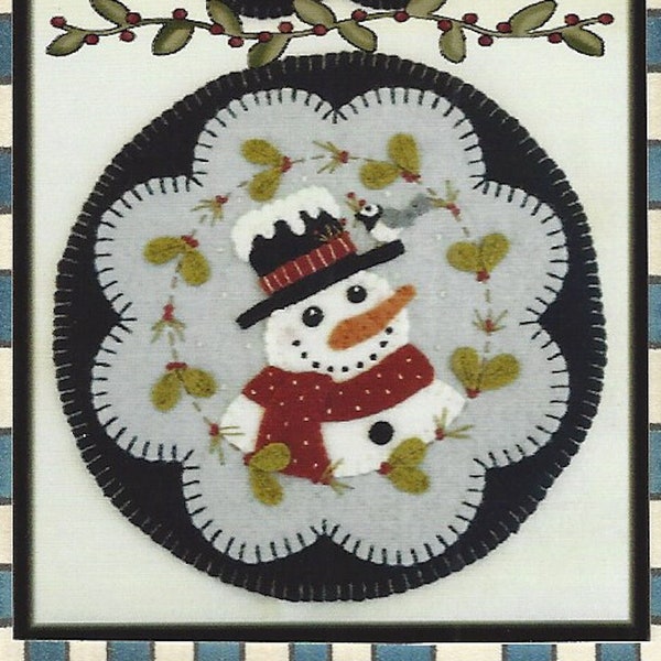 Frosty Friends Mini Mats Wool Felt Applique Pattern Penny Lane Primitives