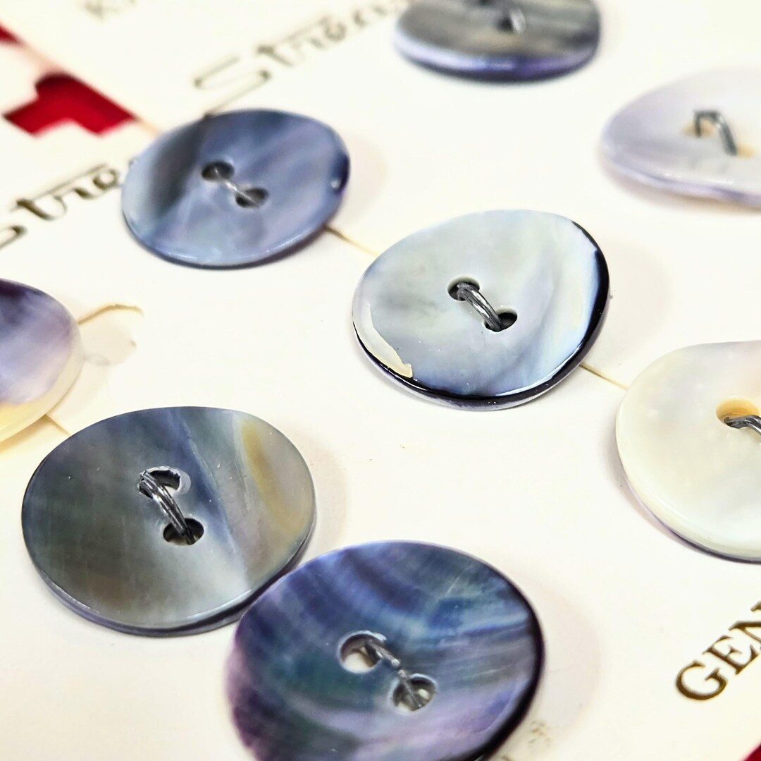 Stream Line Sewing Buttons Numbers Three Cards Genuine Pearl Sew Thru Buttons Streamline K759 15mm 5/8 ...