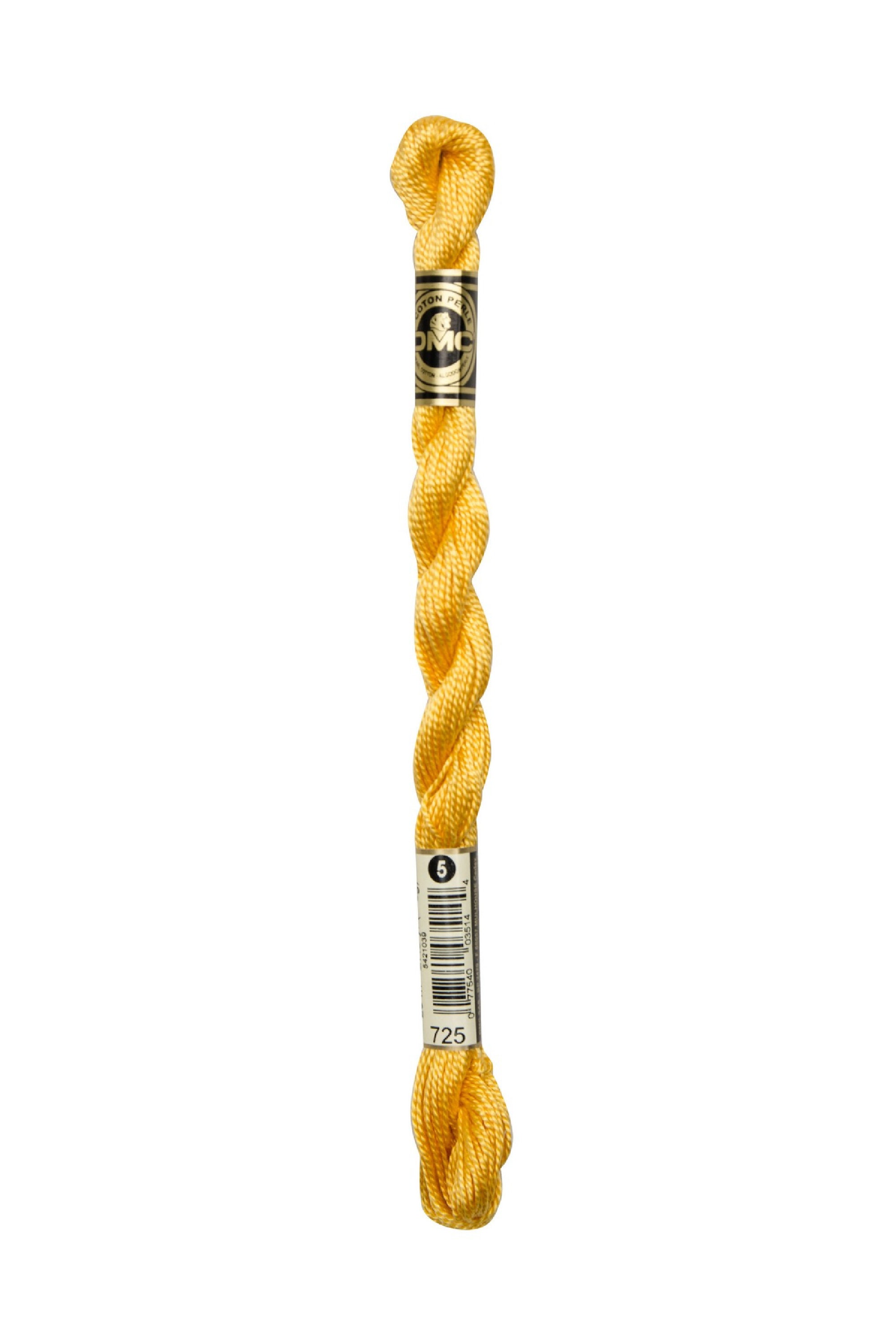 DMC 725 Pearl Cotton Thread | Size 8 | Topaz Yellow