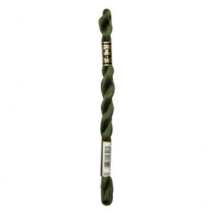 May include: A skein of DMC embroidery floss in a dark green color. The floss is wound around a cardboard spool with a label that reads "DMC 3051".