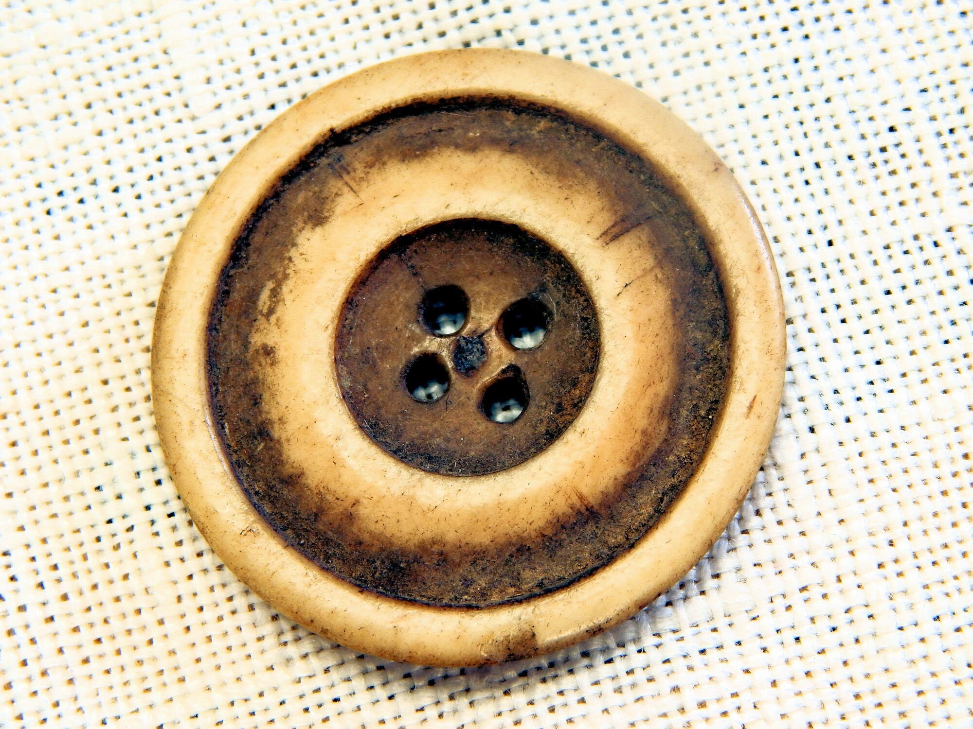 Victorian Era Bone Button 1-1/4