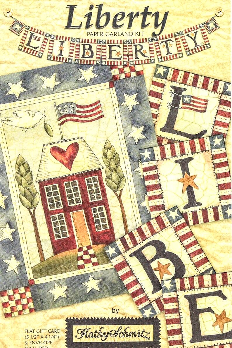 Liberty Gift Card Paper Garland Pattern Scrapbooking Supply 