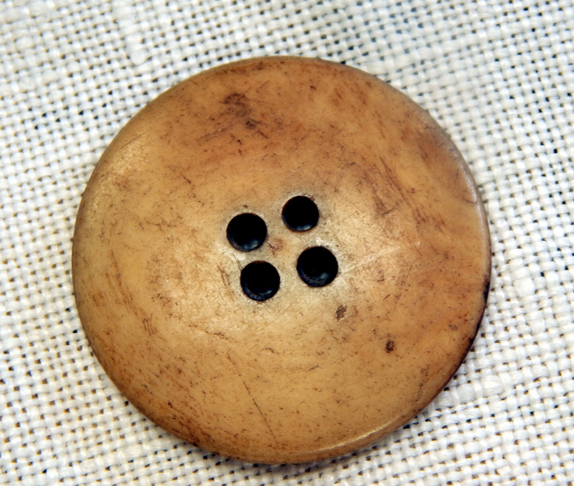 Bone Button Victorian Era 11/4 30mm Four Hole Sew Etsy