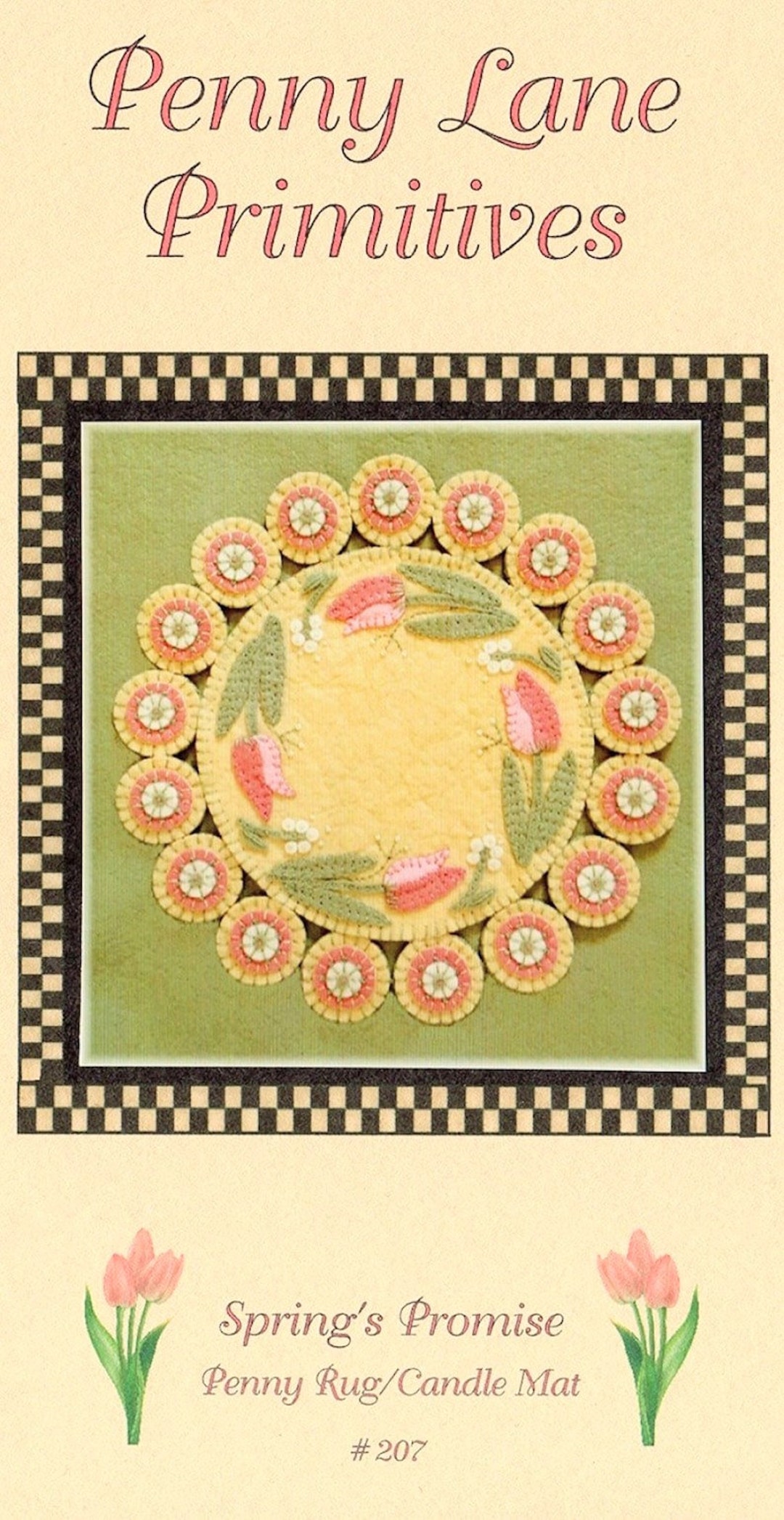 Springs Promise Wool Felt Penny Rug Candle Mat Kit (pattern) - Etsy
