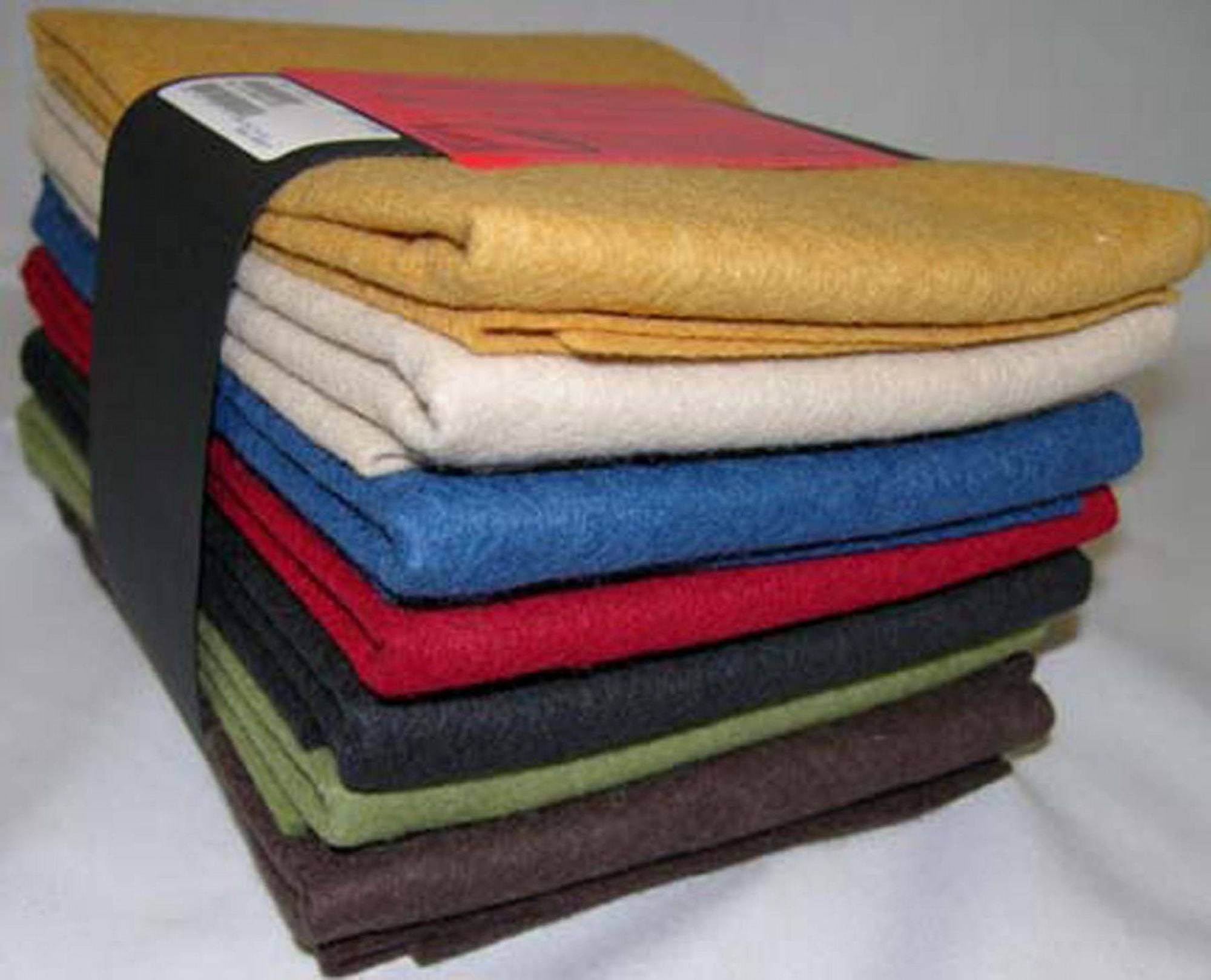  100% Wool Craft Felt - 14 Sheet Package - from National  NonWovens Co.