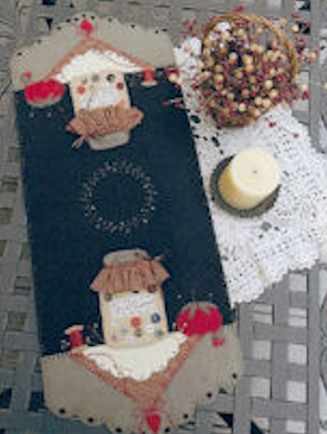 Wool Felt Candle Mat Kit: My Favorite Things Button Jar Runner - Etsy