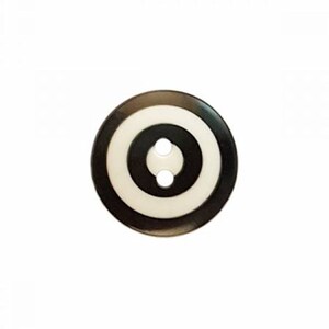Kaffe Fassett Black White Target Plastic Dill Button 15mm By the Button