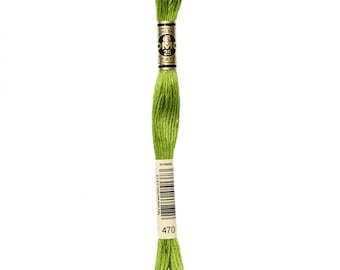 DMC 470 Light Avocado Green Embroidery Floss, 8.7 Yards