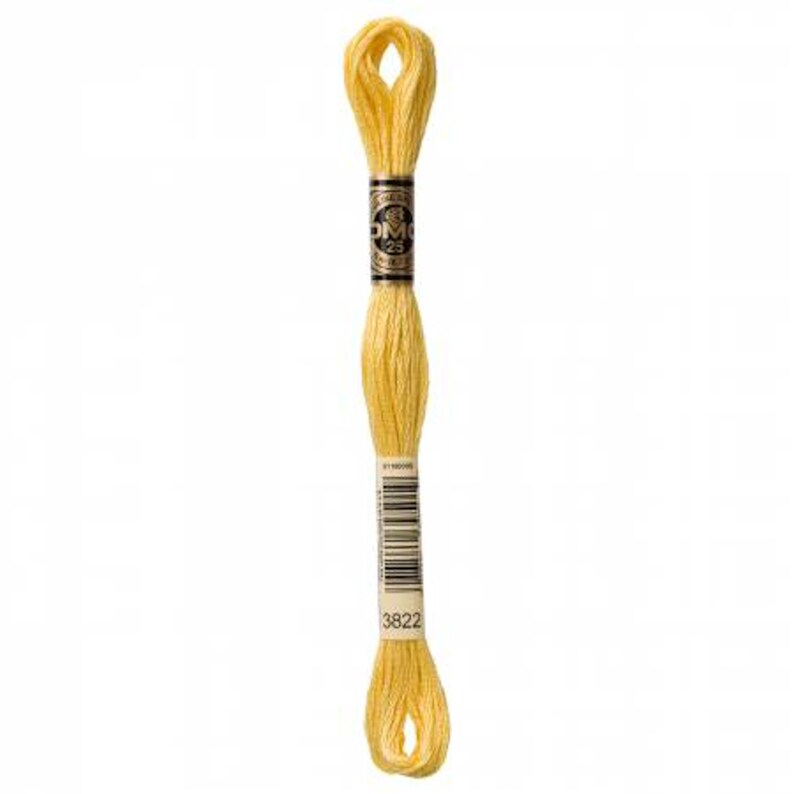 DMC 3822 Light Straw Six Strand Embroidery Floss 100% Cotton 8.7 Yards ...