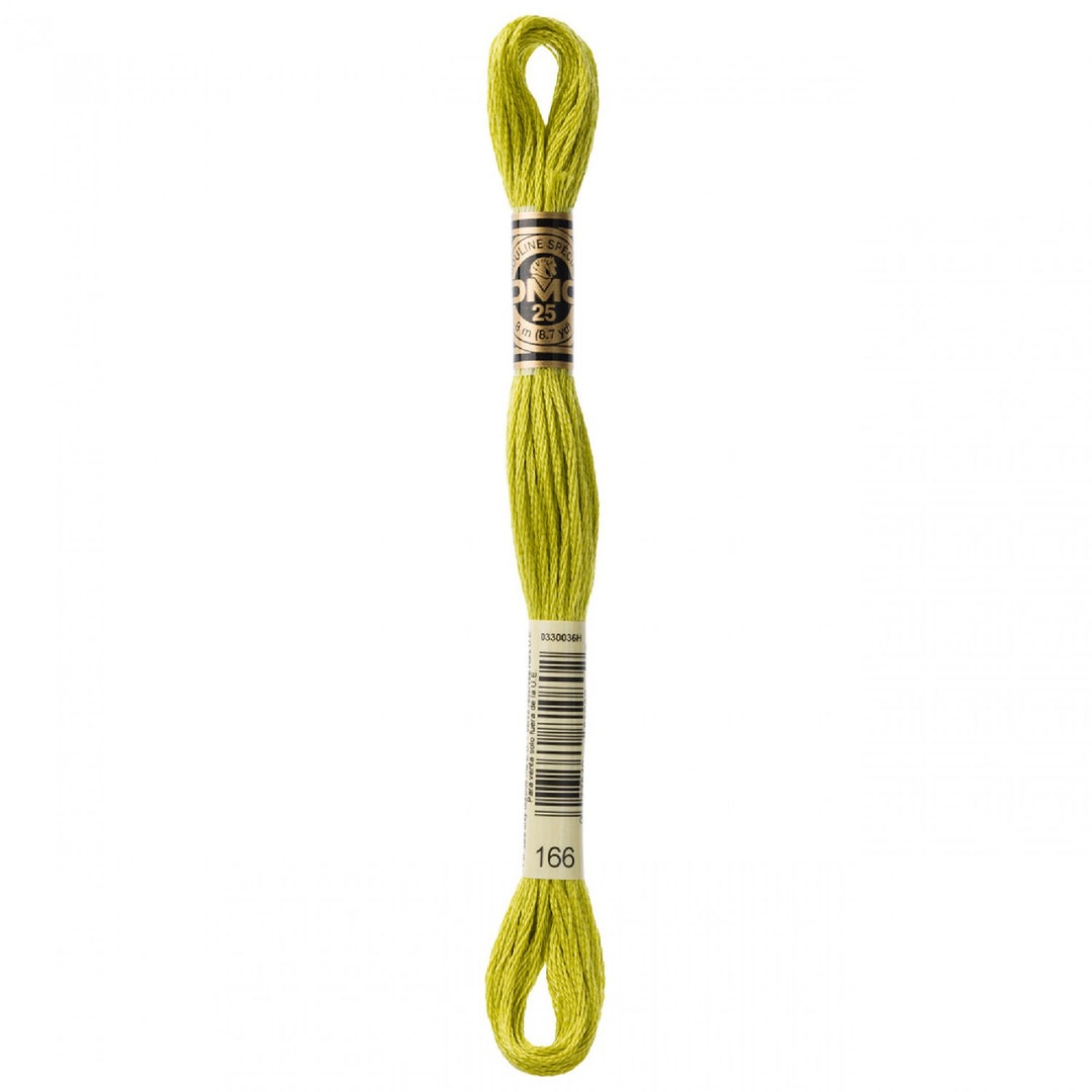 DMC 166 Embroidery Floss, Medium Light Moss Green, 8.7 Yards - Etsy