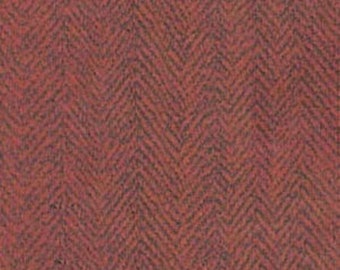 Red Herringbone Maywood Studio Woolies Flannel MASF1841-R2 Designer Bonnie Sullivan By the Yard