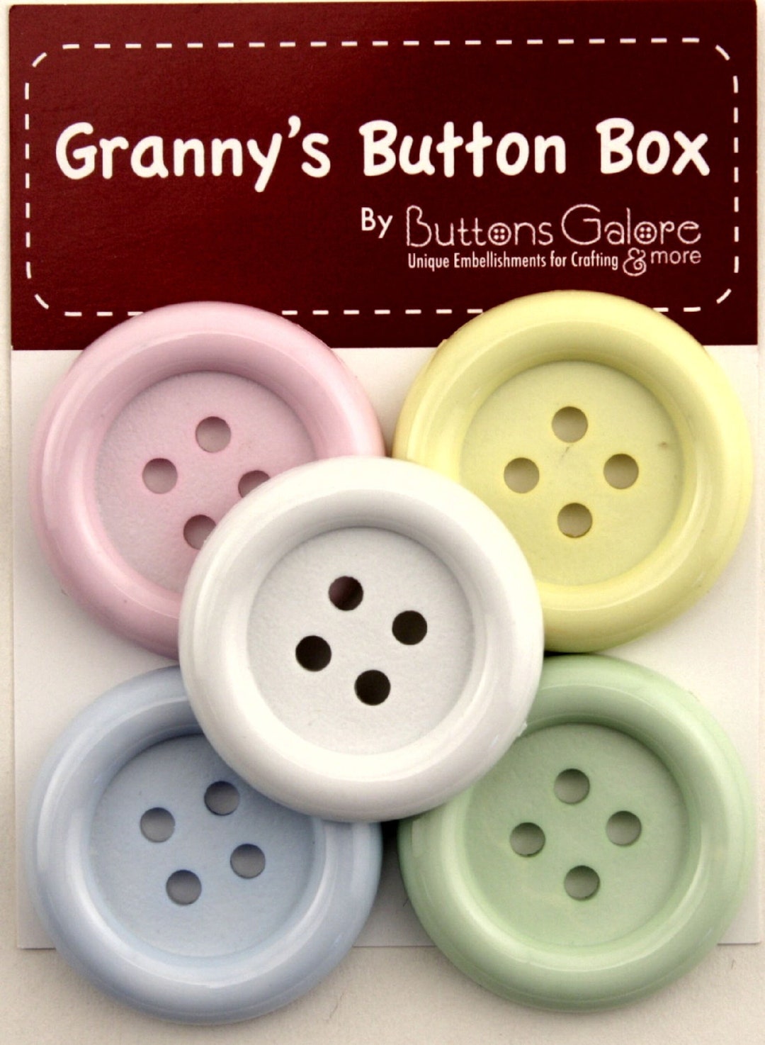 Lovable Buttons Granny's Button Box 1-5/8