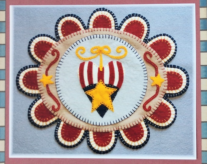 Pilgrims Candle Mat Kit Pattern Wool Felt Floss - Etsy