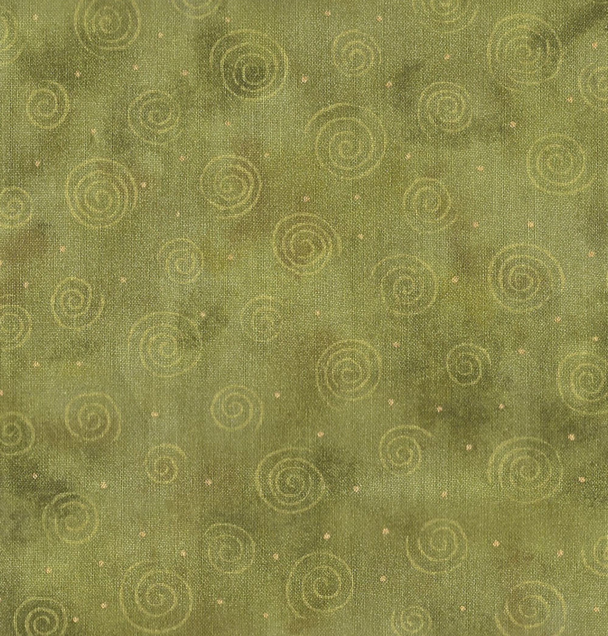 Green Background Gold Metallic Dot Blender Quilt Fabric Etsy UK
