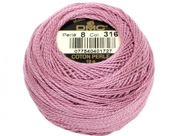 Medium Antique Mauve DMC Pearl Cotton 8 Color 316 87 Yards