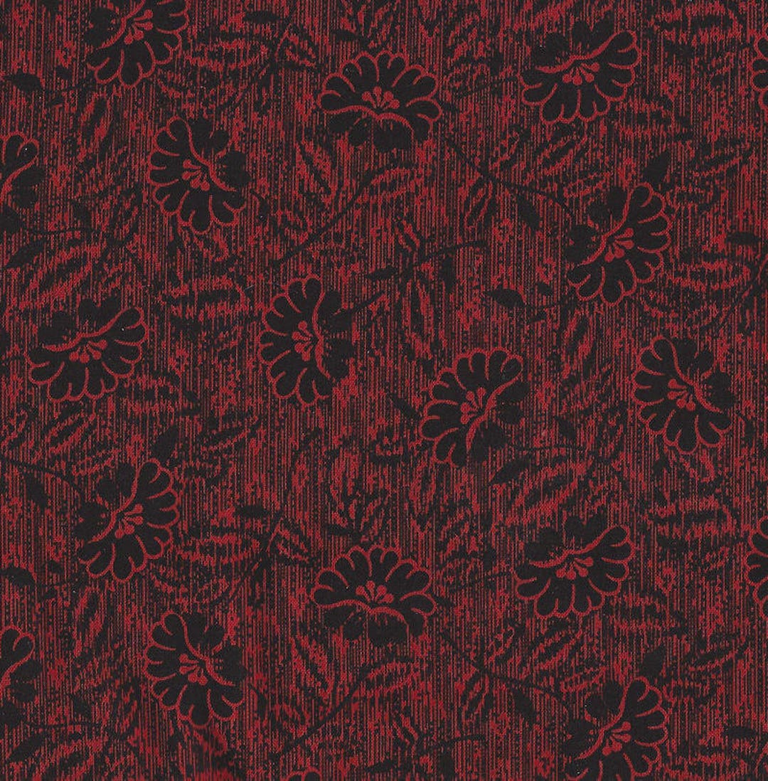 Reproduction Quilt Fabric Circa 1870 Red Black Garibaldi Windham 100