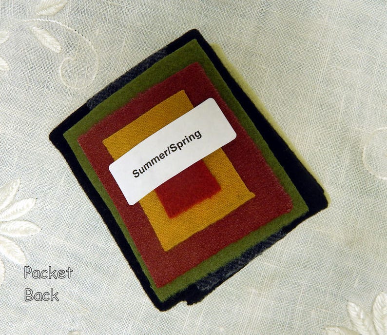 Seasons of the Heart All Through The Night Spring Summer Wool Pack Wool Applique Pocket Pattern Designer Bonnie Sullivan