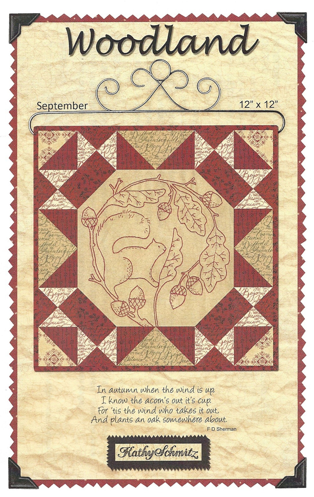 Woodland Embroidery Quilt Pattern Kathy Schmitz Studio A Patchwork Year ...