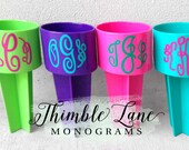 Beach Spikes, Monogrammed Beach Spikers, Monogrammed Beach Spike, Monogrammed Drink Holder, Personalized Beach Spike, Bachelorette Party