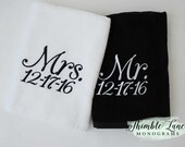 Monogrammed Beach Towels, Wedding Towel Gift Set, Personalized Towels, Bridal Party Gifts, Personalized Beach Towels, Marriage Gifts
