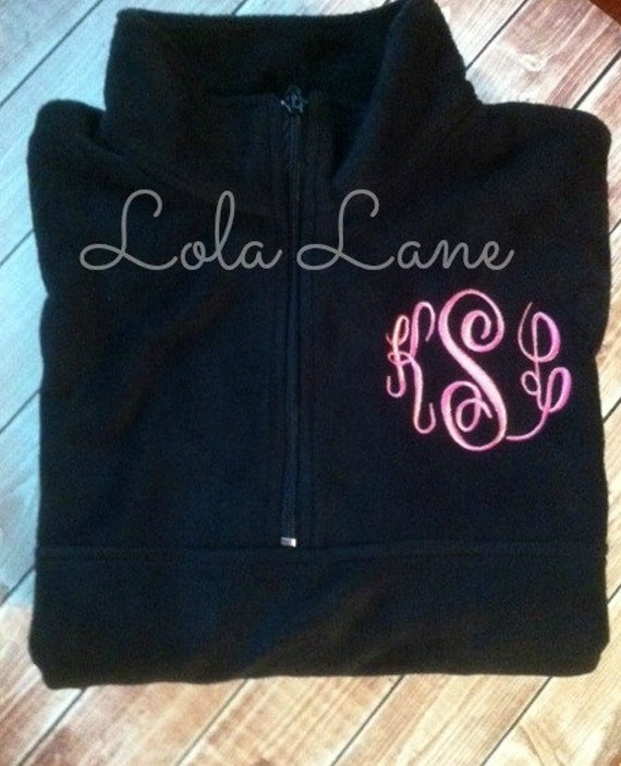 Items similar to Monogrammed Sweatshirt Quarter Zip, Personalized Sweatshirt, Embroidered