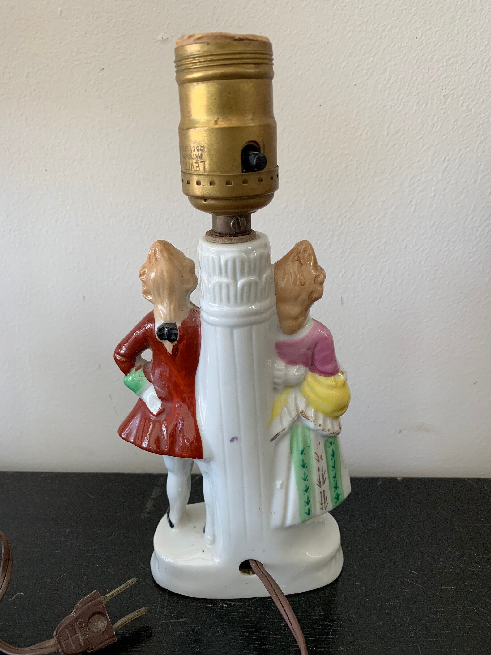 Antique Woman and Man ceramic figurine lamp from Japan Etsy Italia