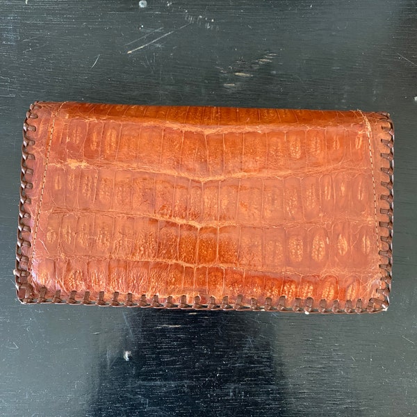 Vintage alligator French purse wallet