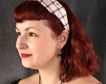 Retro Halloween plaid knot headband | Autumn, Fall, spooky season, 90s Halloween, cozy