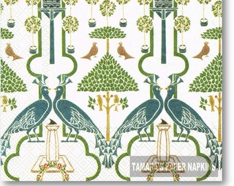 Ideal for Decoupage Napkin Art 4 x Paper Napkins Voysey Cream