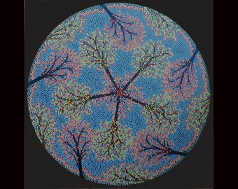 Autumn Trees No. 7 - Circular Round Painting Fall Leaves