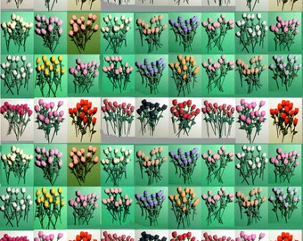 1000 Miniature Roses with Leaves, Dollhouse Scale, Use for Crafting, Wholesale Price