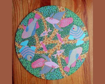 Fish No.3 - Aquatic Circular Painting