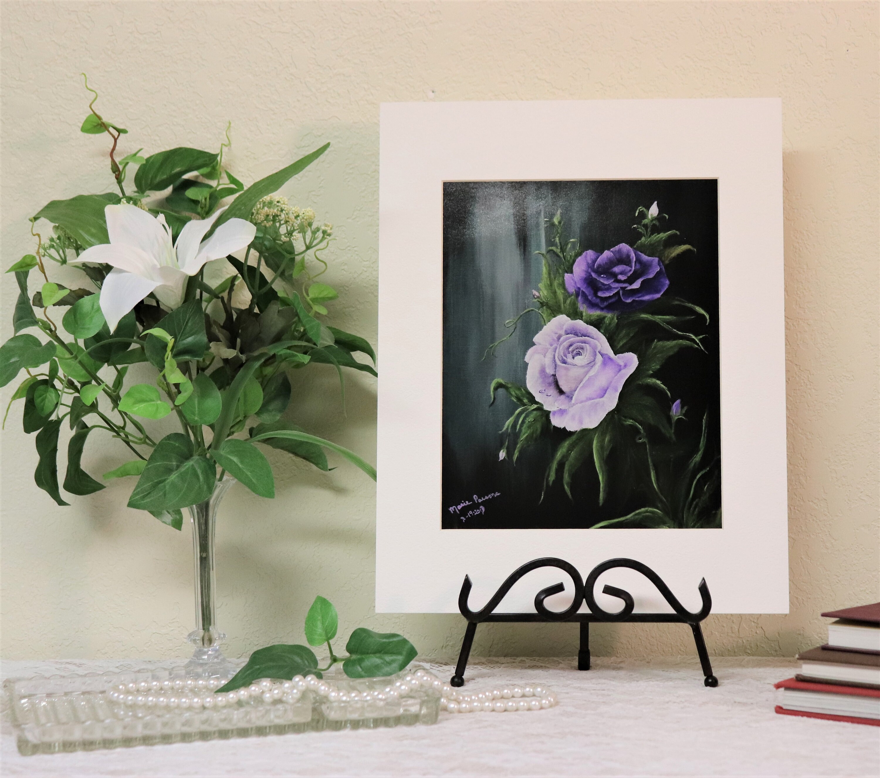 Roses Art Print Floral Art Print Matted and Signed Art Print - Etsy