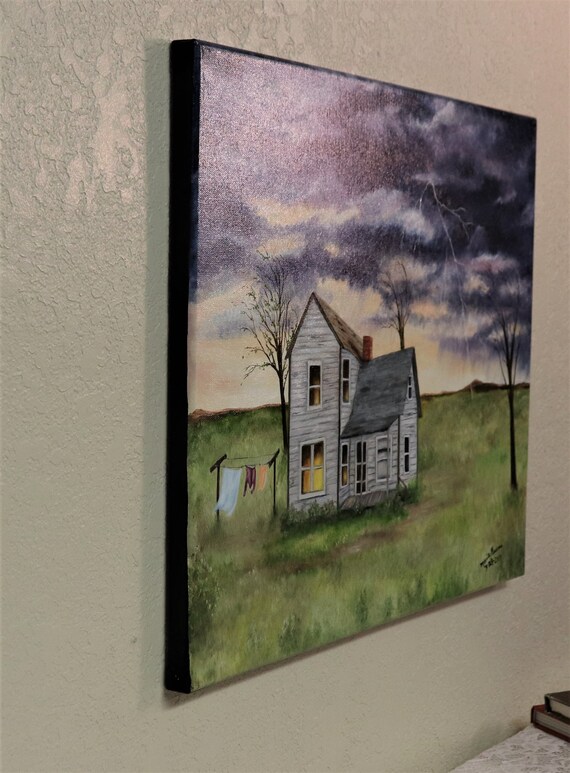 Farm House Painting Landscape Original Oil Singapore Farm House Painting Landscape, Farm House Paintings