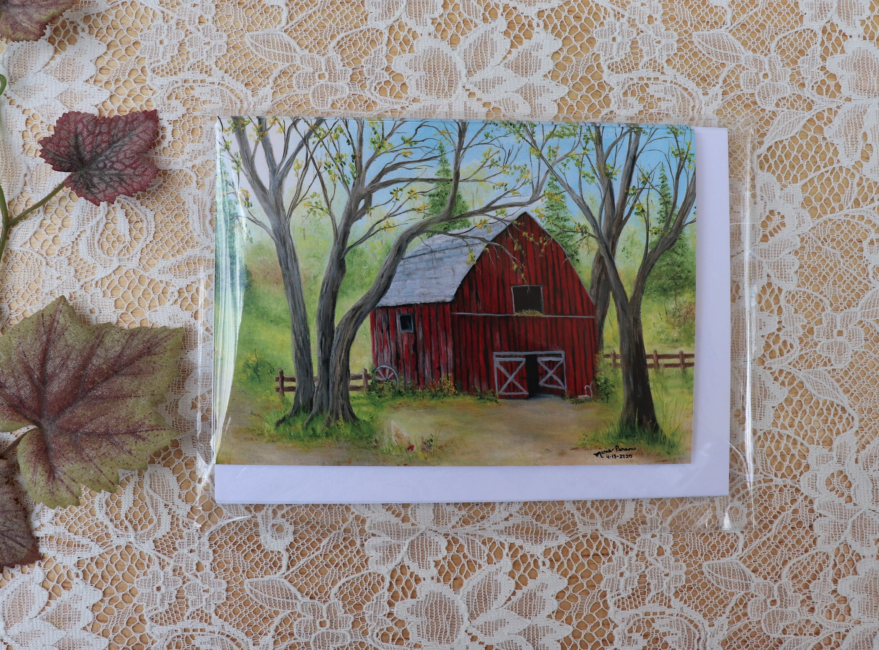 Old Red Barn Note Cards, Landscape Note Cards, A Set of 4 Cards - Etsy