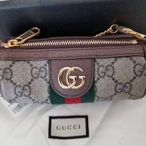 Authentic New in Box Gucci Ophidia Key Coin Chain Pouch With 