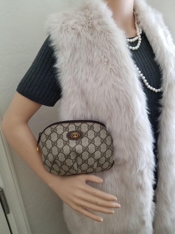 Geweldige staat jaren 80 collector's item met doos vintage Gucci GG make- uptas etui clutch reistas - Etsy Nederland