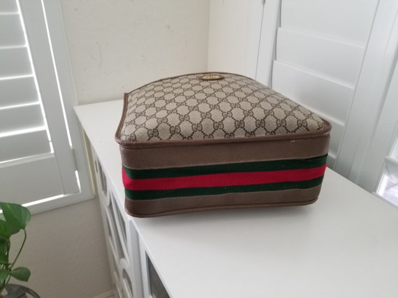 Extremely Rare Vintage Gucci GG Red/Green Supreme… - image 7