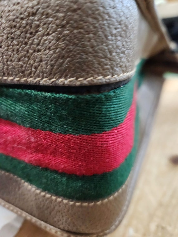 Extremely Rare Vintage Gucci GG Red/Green Supreme… - image 5