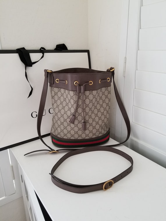 Authentic Large Gucci Drawstring Bucket Bag