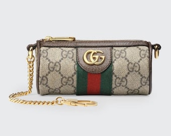 Authentic New in Box Gucci Ophidia Key Coin Chain Pouch with box and ribbons