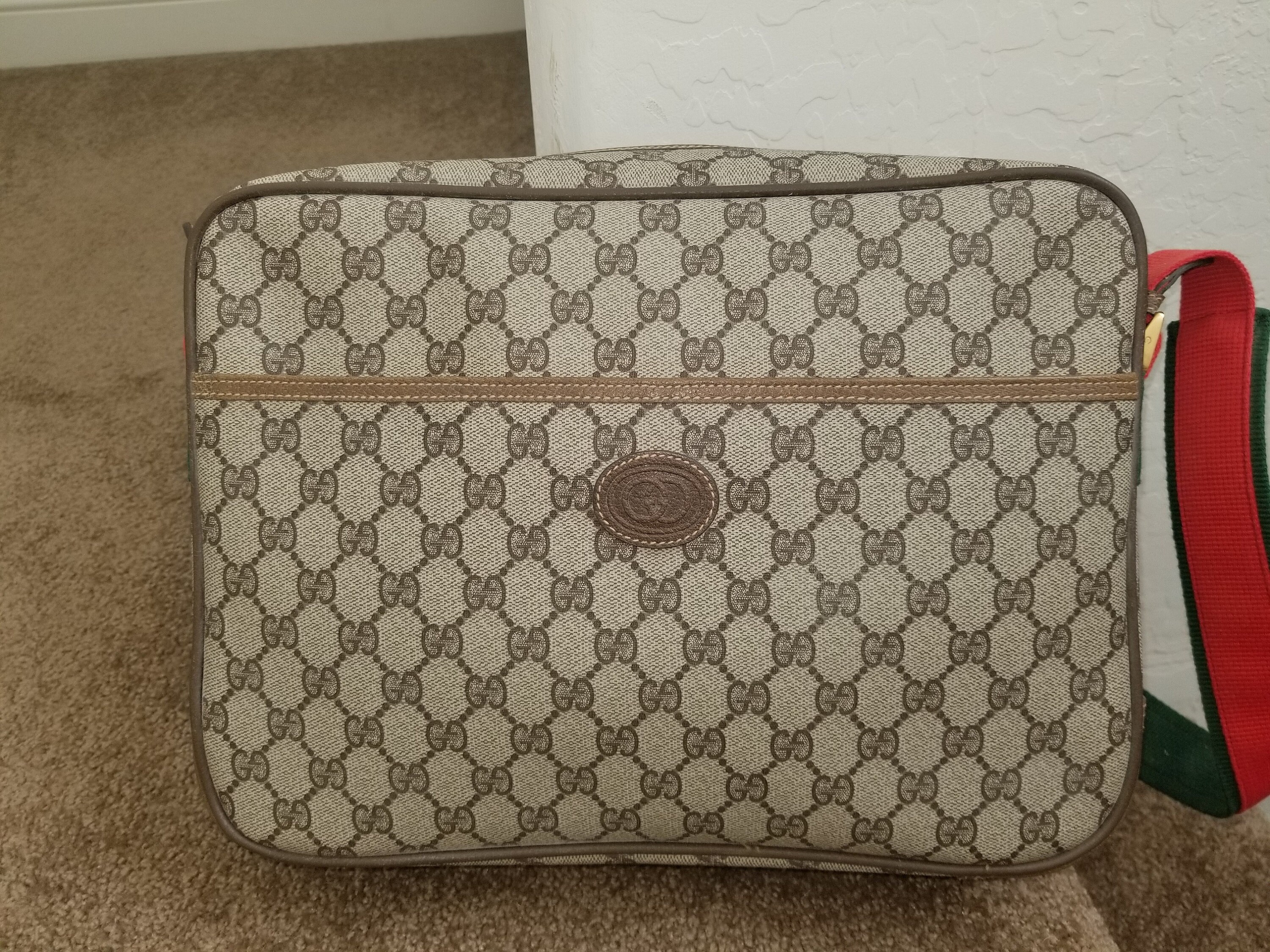 New with Tags Vintage Gucci Laptop Messenger bag with pouch Etsy